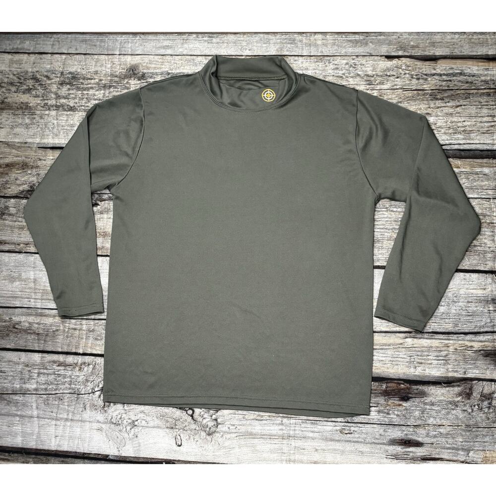 Outfitters Ridge Shirt Mens Size XL Tan Mock Neck Solid Moisture Wick Base Layer